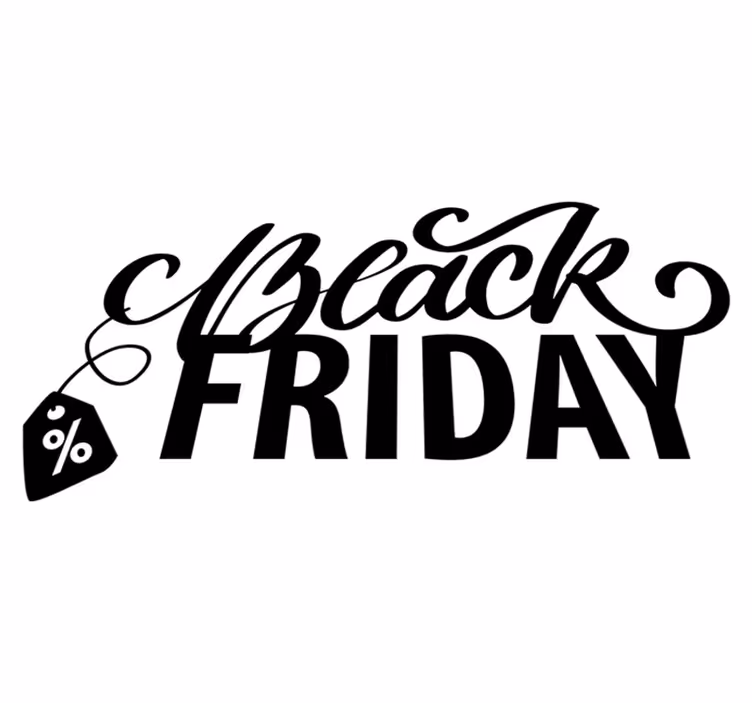 Black friday vinyl tapijt mooi black friday met tags - TenStickers