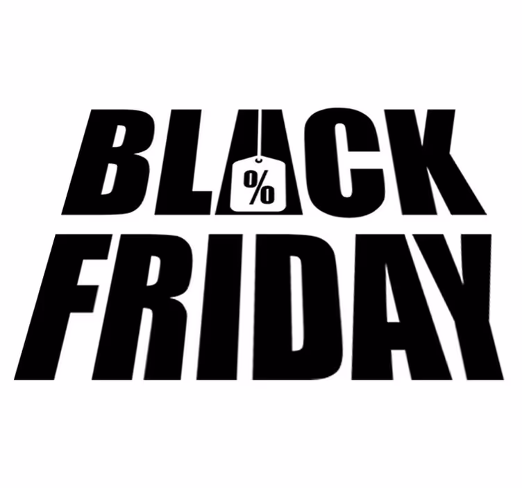 Black friday vinyl tapijt eenvoudige witte achtergrond - TenStickers