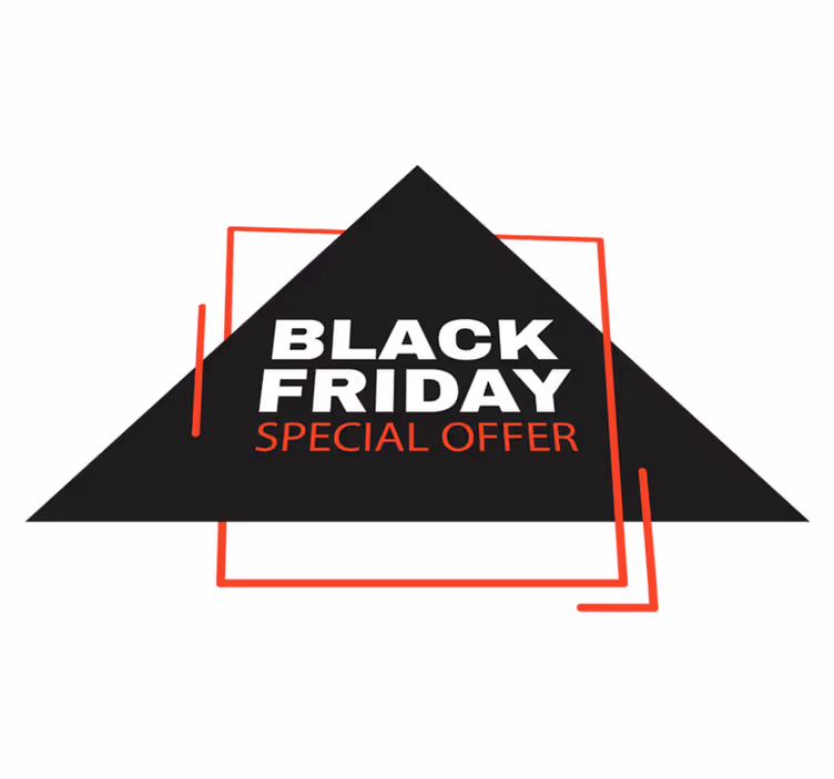 Black friday vinyl tapijt met black friday bord - TenStickers