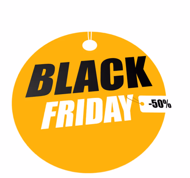 Black friday vinyl tapijt gepersonaliseerde cirkel - TenStickers