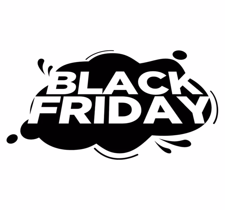 Black friday vinyl tapijt verfspetters - TenStickers