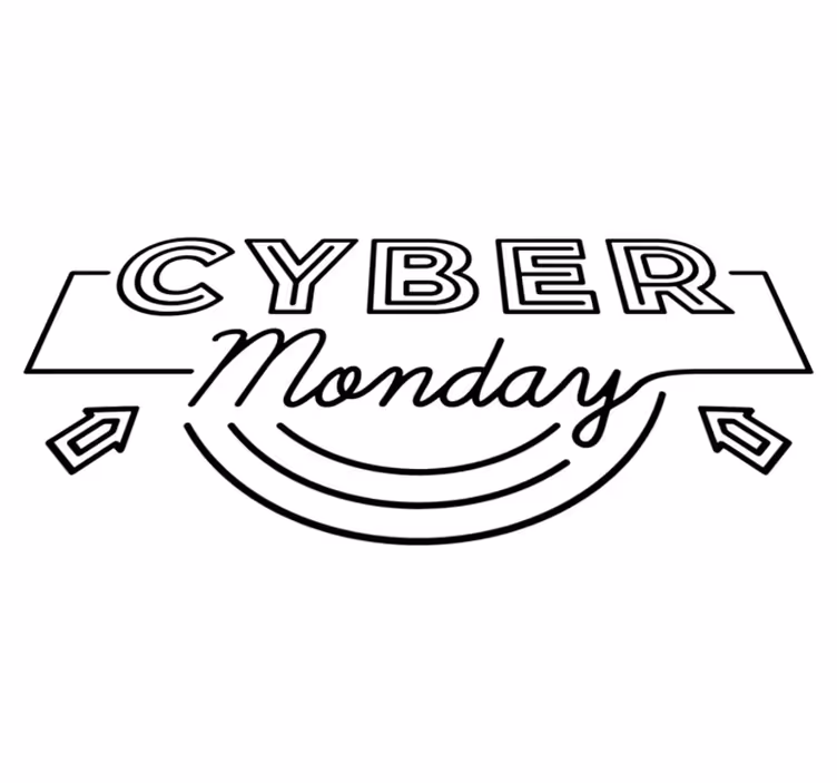 Black friday vinyl tapijt cyber monday pijlen - TenStickers