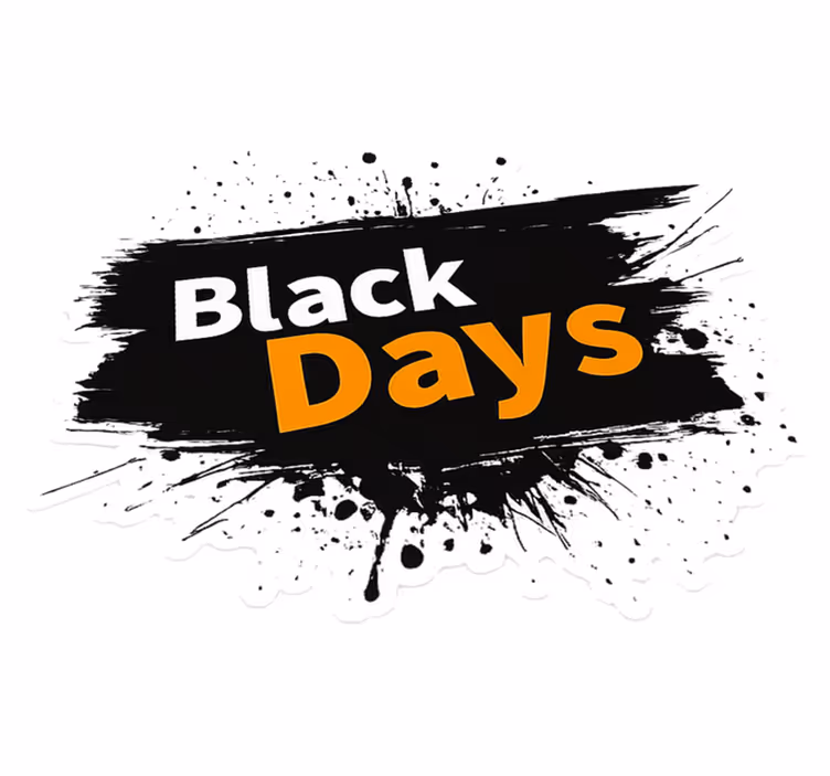Black friday vinyl tapijt zwart-witte "zwarte dagen" - TenStickers