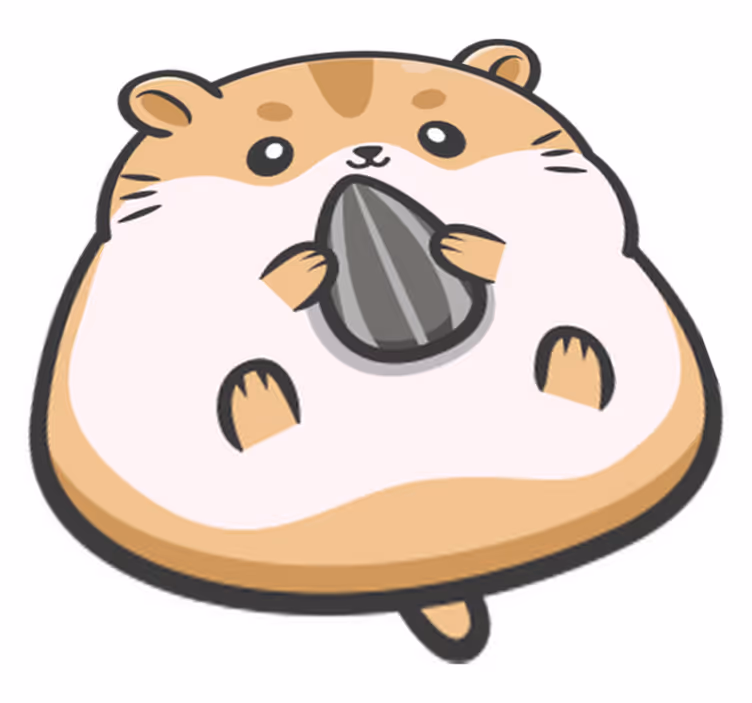 Dieren vinyl tapijt schattige hamster afbeelding - TenStickers