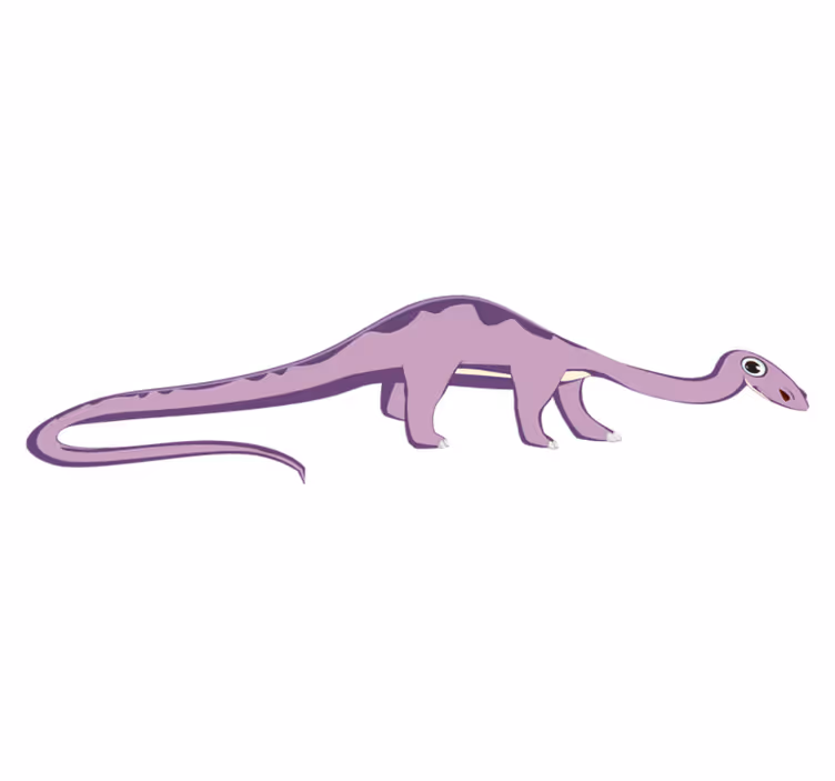 Dieren vinyl tapijt vriendelijke lange nek dinosaurussen - TenStickers