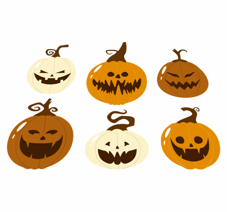Vinyl tapijt halloween griezelige pompoen kit - TenStickers