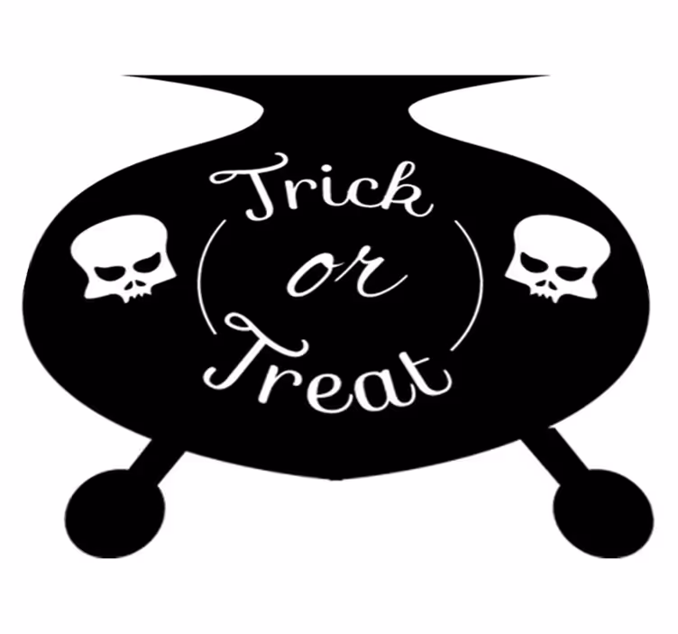 Vinyl tapijt halloween snoep of traktatie ketel - TenStickers