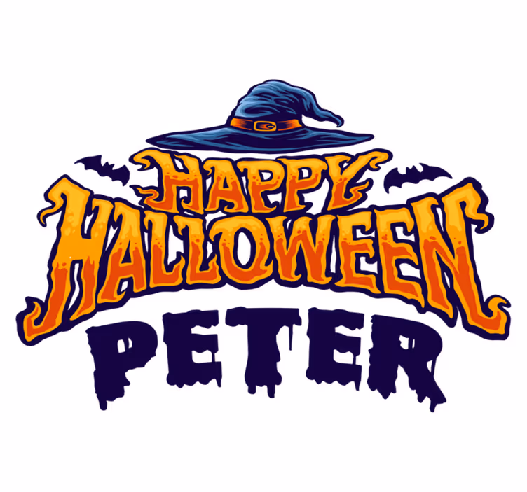 Vinyl tapijt halloween gepersonaliseerd happy halloween - TenStickers