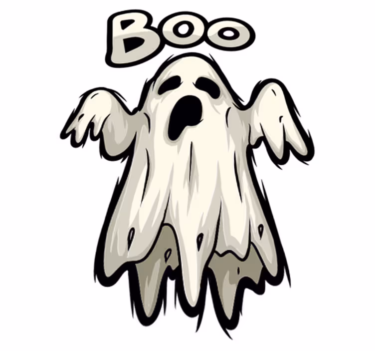 Vinyl tapijt halloween spookfiguur boo - TenStickers