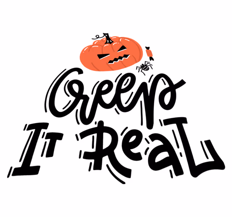 Vinyl tapijt halloween eng pompoen ontwerp - TenStickers