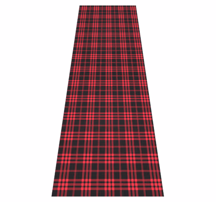 Vinyl tapijt kerstmis tartan patroon koelkast - TenStickers