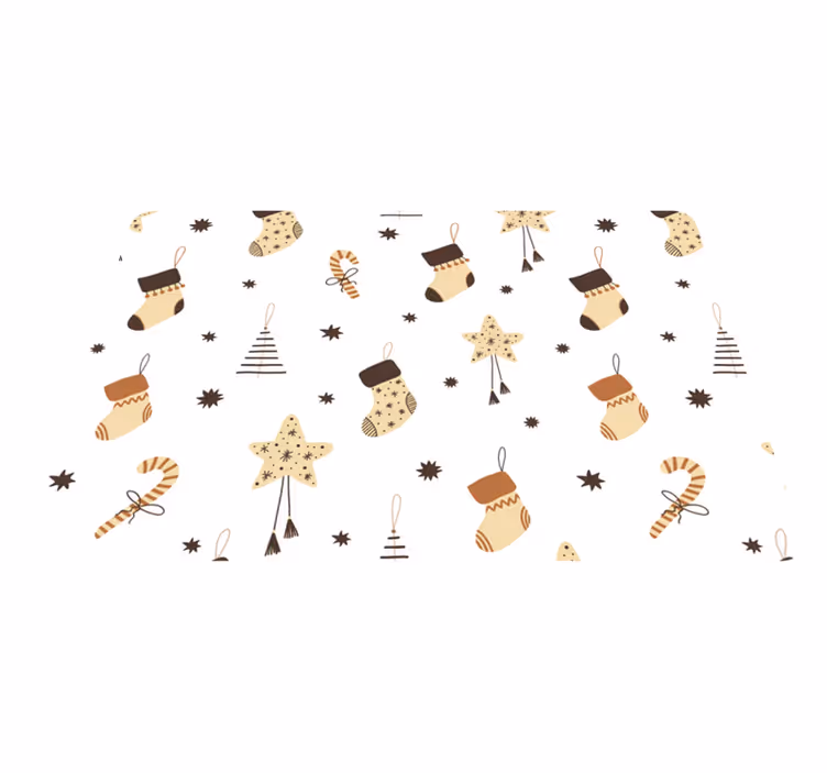 Vinyl tapijt kerstmis glinsterend patroon - TenStickers