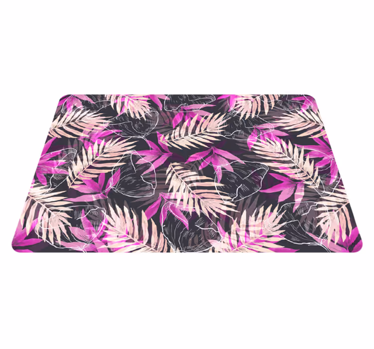 Vinyl tapijt bloemen en planten exotische bloemen - TenStickers