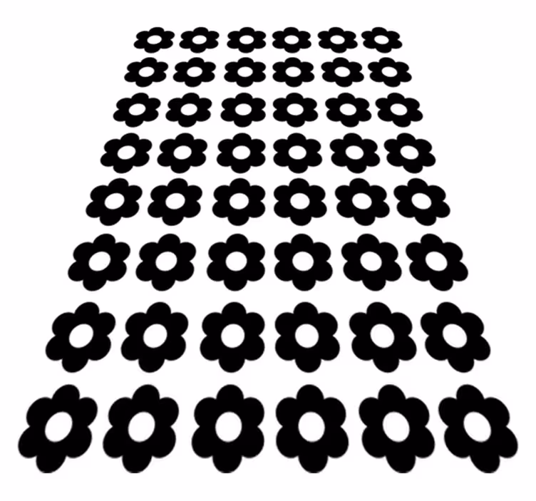 Vinyl tapijt bloemen en planten sticker set bloem - TenStickers