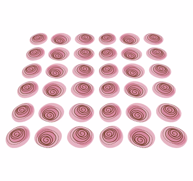 Vinyl tapijt bloemen en planten roze bloemenornament - TenStickers