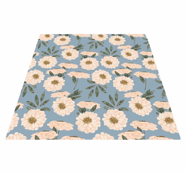 Vinyl tapijt bloemen en planten exotische verf - TenStickers