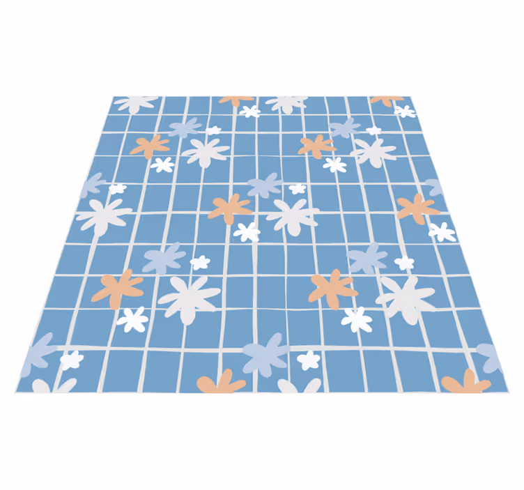 Vinyl tapijt bloemen en planten illustratie van bloemen - TenStickers