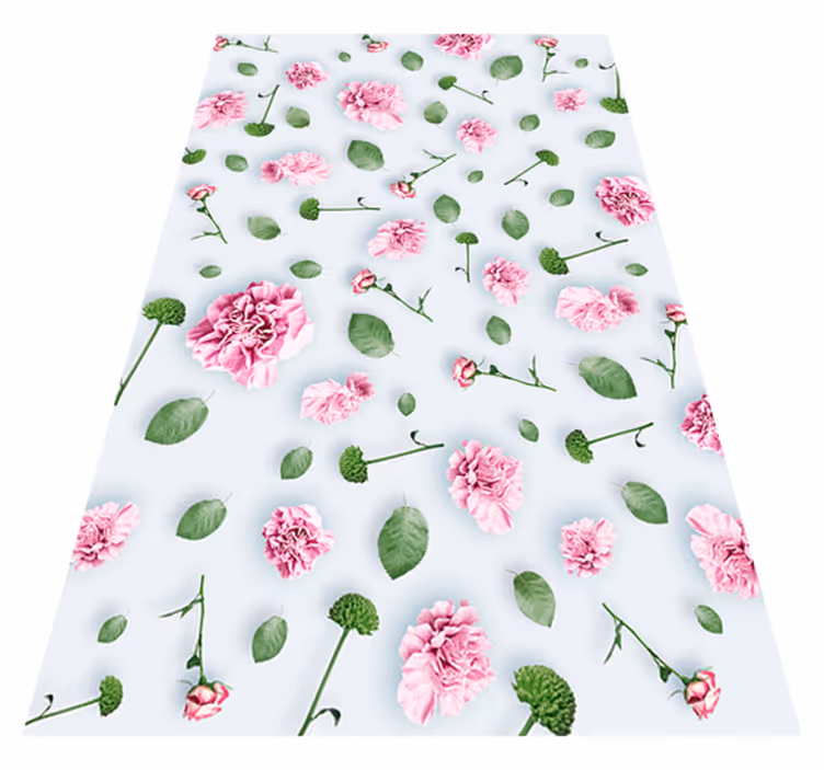 Vinyl tapijt bloemen en planten voor elke ruimte - TenStickers