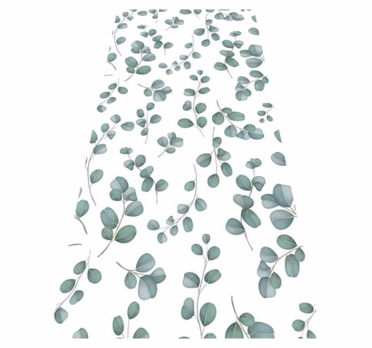 Vinyl tapijt bloemen en planten aquarel bloemenpatroon - TenStickers