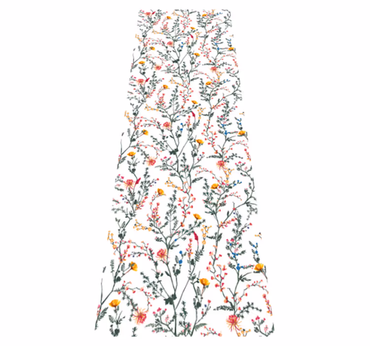 Vinyl tapijt bloemen en planten dun minimalistisch tuin - TenStickers