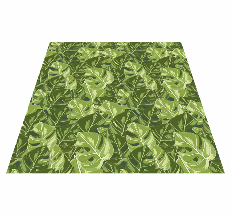 Vinyl tapijt bloemen en planten monstera plant ontwerp - TenStickers