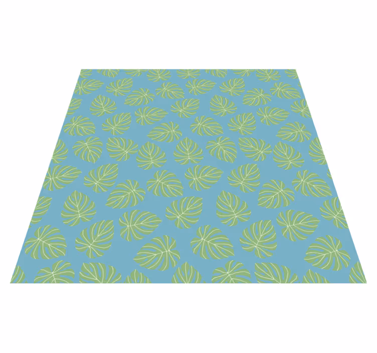 Vinyl tapijt bloemen en planten zomergroen blad ontwerp - TenStickers