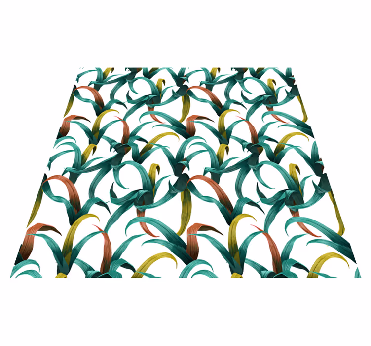 Vinyl tapijt bloemen en planten tropisch ontwerp - TenStickers