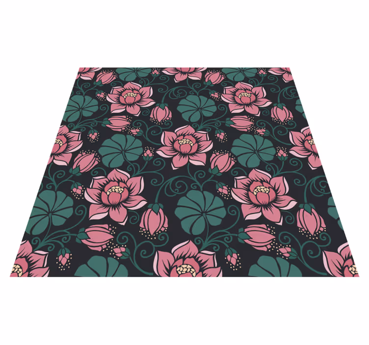 Vinyl tapijt bloemen en planten klimmende bloemen - TenStickers
