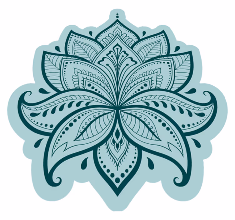 Vinyl tapijt bloemen en planten loto groeiend - TenStickers