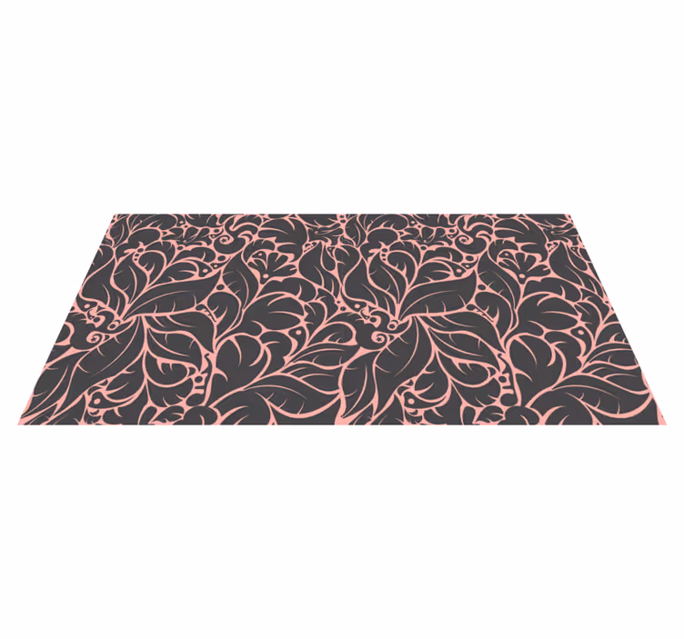 Vinyl tapijt bloemen en planten vintage bloemenpatroon - TenStickers