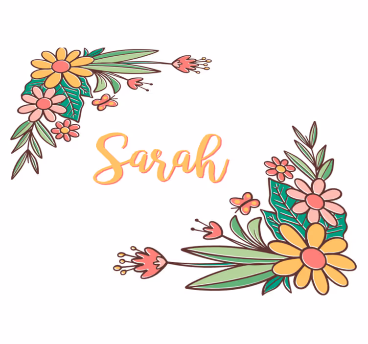 Vinyl tapijt bloemen en planten aanpasbaar ontwerp - TenStickers