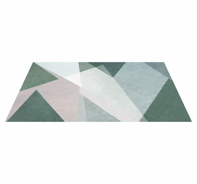 Vinyl tapijt geometrisch saliegroen overlays - TenStickers