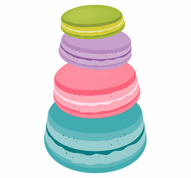 Vinyl tapijt keuken colorful macarrons - TenStickers