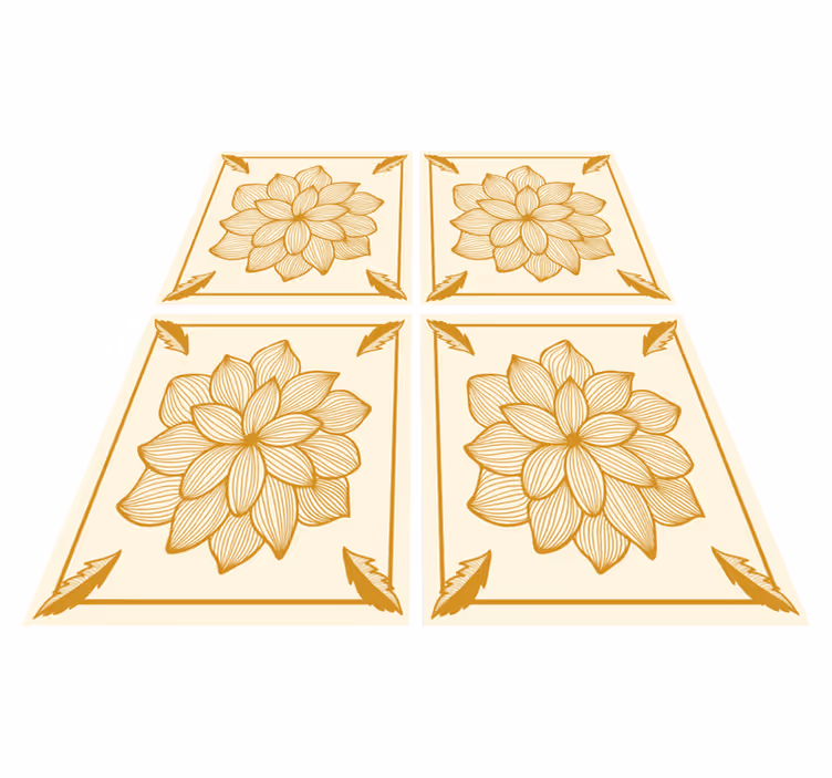 Vinyl tapijt keuken floral bandada paisley tegel - TenStickers