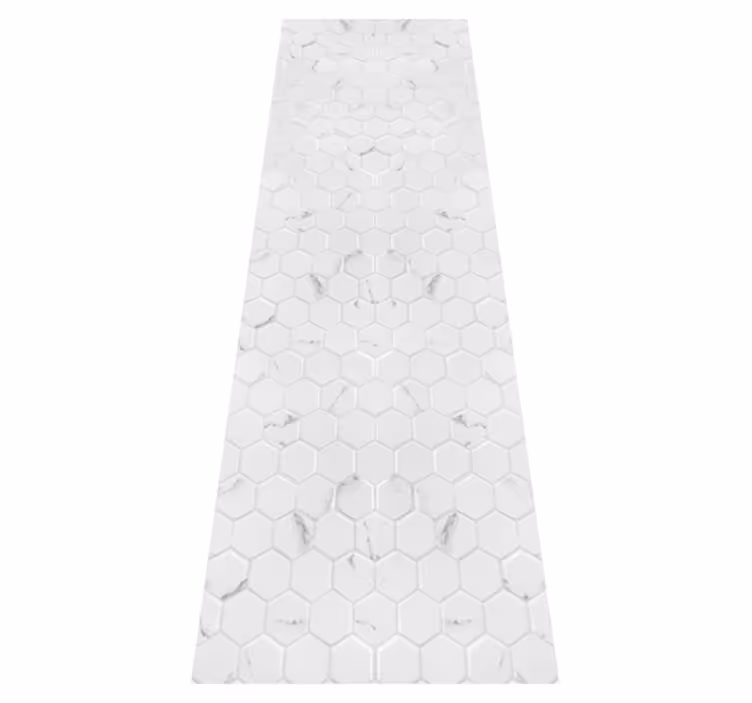 Vinyl tapijt keuken elegante grijze hexagon tegels - TenStickers