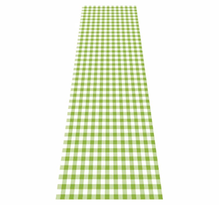 Vinyl tapijt keuken groen geruit patroon - TenStickers