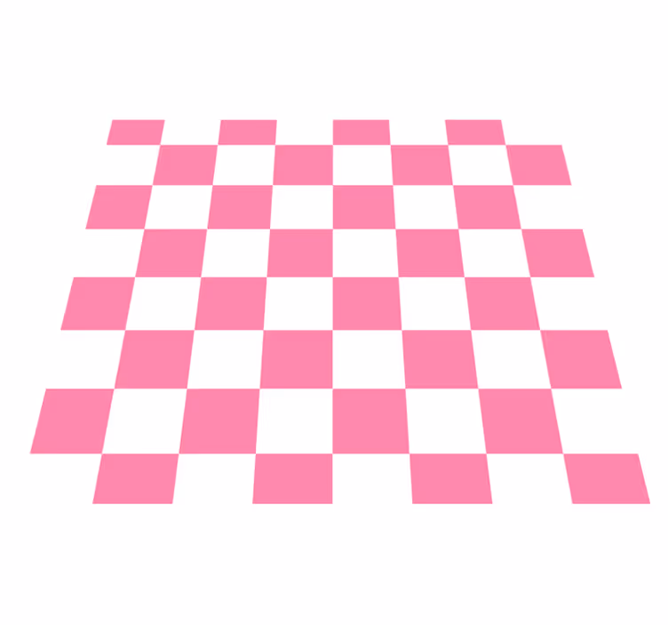 Vinyl tapijt keuken roze geruit - TenStickers