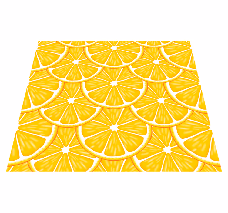 Vinyl tapijt keuken oranje patroon - TenStickers