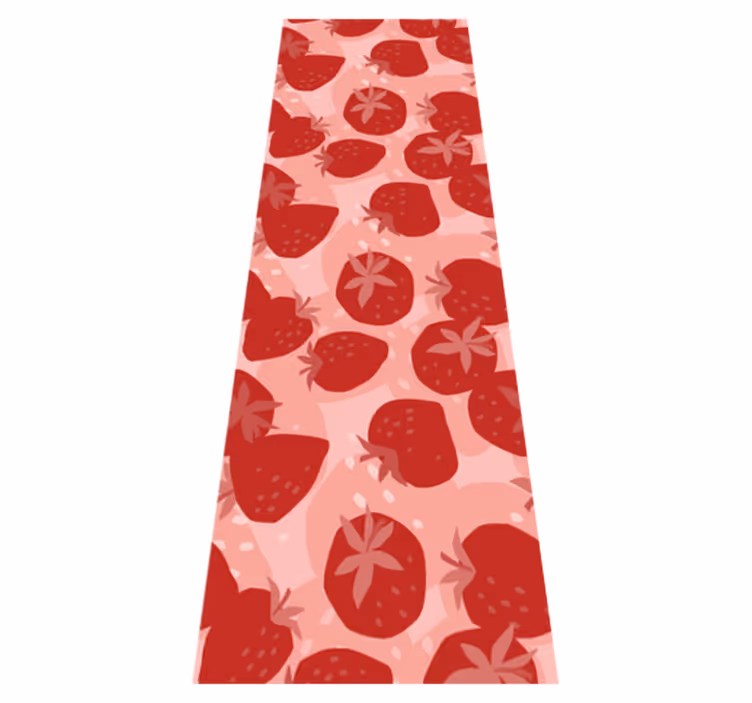 Vinyl tapijt keuken abstract naadloze rode aardbeien - TenStickers
