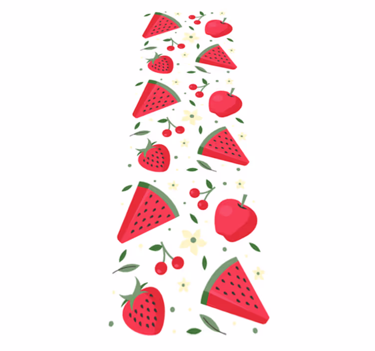 Vinyl tapijt keuken met verschillende fruitpatronen - TenStickers