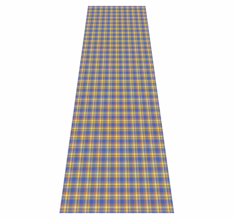 Vinyl tapijt keuken blauw geruit tartan patroon - TenStickers