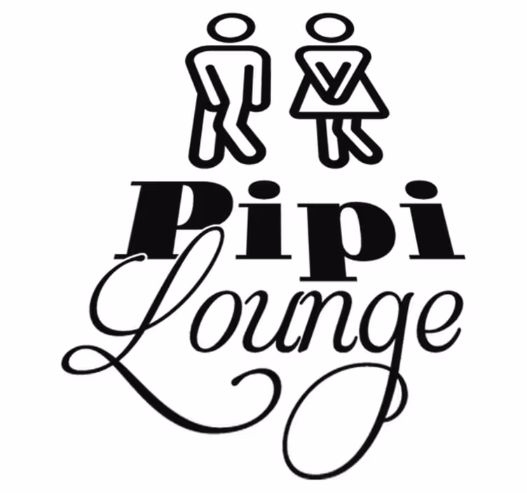 Vinyl tapijt badkamer pipi lounge - TenStickers