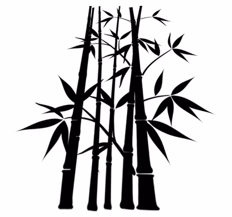 Vinyl tapijt badkamer bamboe planten decoratie - TenStickers
