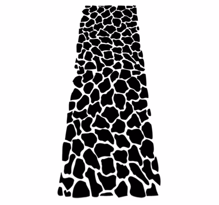 Vinyl tapijt badkamer met giraffe print - TenStickers
