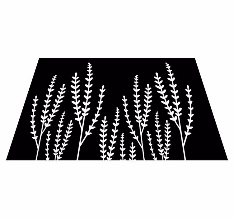 Vinyl tapijt badkamer zwart-witte spikes - TenStickers