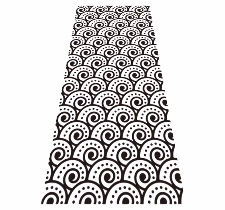 Vinyl tapijt badkamer met tsunami effect - TenStickers