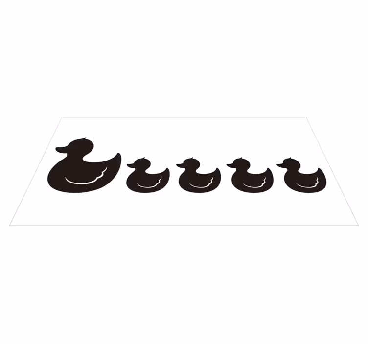 Vinyl tapijt badkamer gummy duck - TenStickers