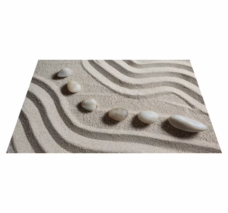 Vinyl tapijt badkamer zen pad zand - TenStickers