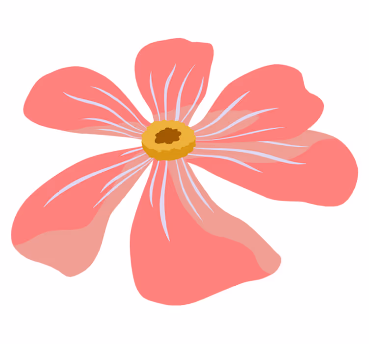 Vinyl tapijt bloemen en planten roze bloemen ontwerp - TenStickers