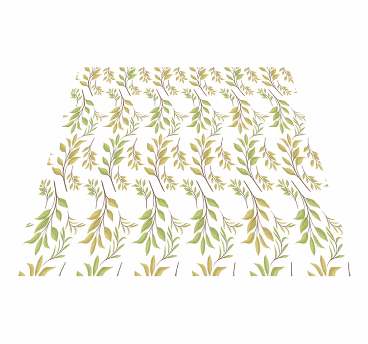 Vinyl tapijt bloemen en planten weelderig groen motief - TenStickers